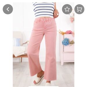 Women's Vervet Cropped Pink Jeans